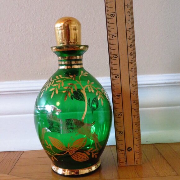 Vintage Italy Green Glass Decanter - Picture 8 of 9